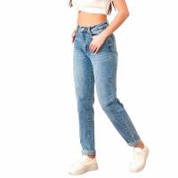 Damen High Waist Jeans von Laulia - blue