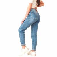 Damen High Waist Jeans von Laulia - blue