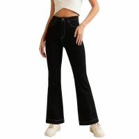 Damen Bootcut Jeans von Laulia - black