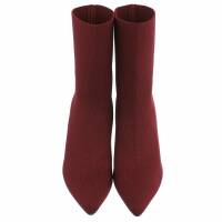 Damen High-Heel Stiefeletten - wine