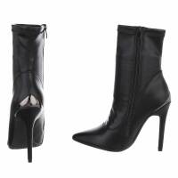 Damen High-Heel Stiefeletten - black