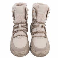 Damen Schnürstiefeletten - beige
