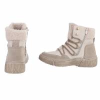 Damen Schnürstiefeletten - beige