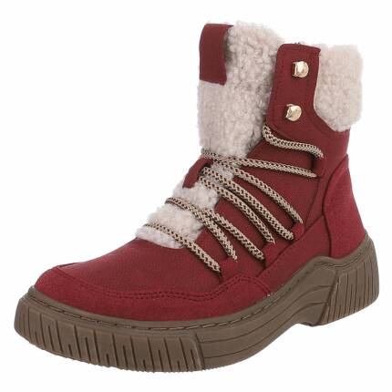 Damen Schnürstiefeletten - wine