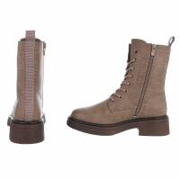 Damen Schnürstiefeletten - khaki