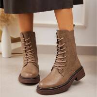 Damen Schnürstiefeletten - khaki