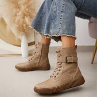 Damen Schnürstiefeletten - khaki