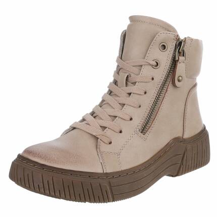Damen Schnürstiefeletten - khaki