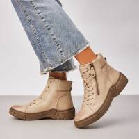 Damen Schnürstiefeletten - khaki