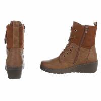 Damen Schnürstiefeletten - camel