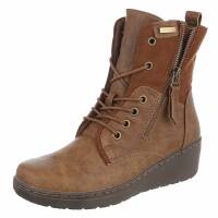 Damen Schnürstiefeletten - camel