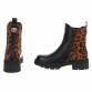 Damen Chelsea Boots - leopard