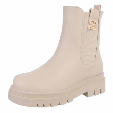 Damen Chelsea Boots - beige