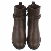 Damen High-Heel Stiefeletten - khaki