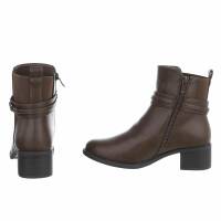 Damen High-Heel Stiefeletten - khaki