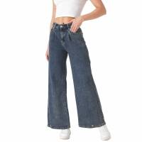 Damen Bootcut Jeans von Laulia - blue