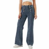 Damen Bootcut Jeans von Laulia - blue