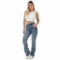 Damen Bootcut Jeans von Laulia - blue