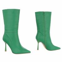 Damen High-Heel Stiefeletten - green