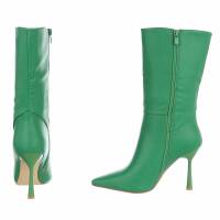 Damen High-Heel Stiefeletten - green