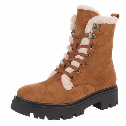 Damen Schnürstiefeletten - camel