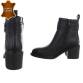 Damen Echtleder High-Heel Stiefeletten - black