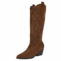 Damen Western- & Bikerboots - lbrownsuede