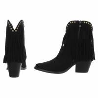 Damen Western- & Bikerboots - blacksuede
