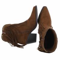 Damen Western- & Bikerboots - lbrownsuede