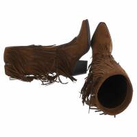 Damen Western- & Bikerboots - lbrownsuede