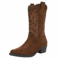 Damen Western- & Bikerboots - lbrownsuede