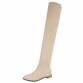 Damen Overknee-Stiefel - beige