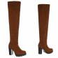Damen Overknee-Stiefel - camel