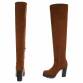 Damen Overknee-Stiefel - camel