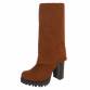 Damen Overknee-Stiefel - camel