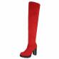 Damen Overknee-Stiefel - red