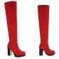 Damen Overknee-Stiefel - red