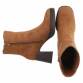 Damen High-Heel Stiefeletten - camel