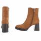 Damen High-Heel Stiefeletten - camel