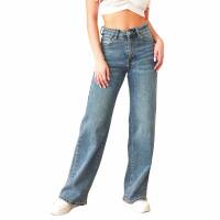 Damen High Waist Jeans von Laulia - blue