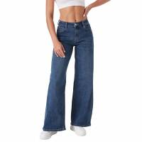 Damen High Waist Jeans von Laulia - blue