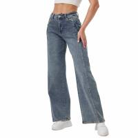 Damen High Waist Jeans von Laulia - blue
