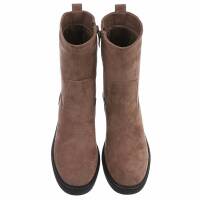 Damen Keilstiefeletten - taupe