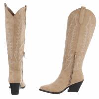 Damen Western- & Bikerboots - khaki