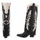 Damen Western- & Bikerboots - blackbeige