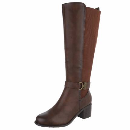 Damen High-Heel Stiefel - brown