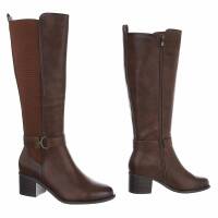 Damen High-Heel Stiefel - brown