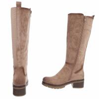 Damen High-Heel Stiefel - khaki