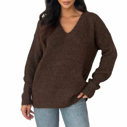 Damen Strickpullover von Emma&Ashley Gr. One Size - brown