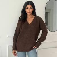 Damen Strickpullover von Emma&Ashley Gr. One Size - brown